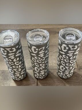 3 Modern Expressions Stainless Steel Travel Mugs New